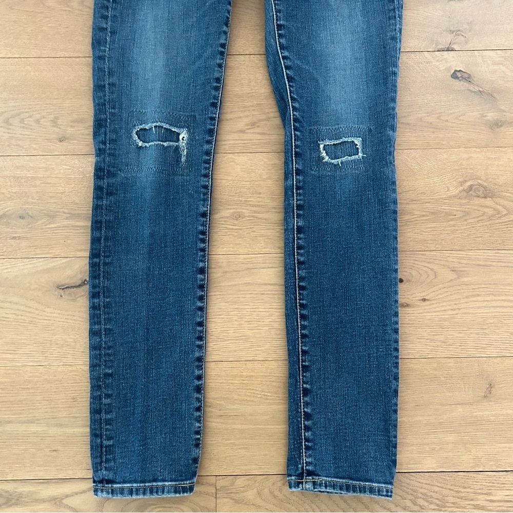 AG Adriano Goldschmied Super Skinny Legging Ankle Jean Patch Denim Blue Size 26R - Picture 3 of 14